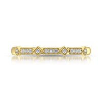 Thumbnail for 14K Yellow Gold 1/20 Ct.Tw.Diamond Stackable Band