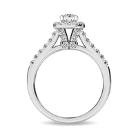 Thumbnail for 14K White Gold 1/2 Ct.Tw. Diamond Halo Engagement Ring