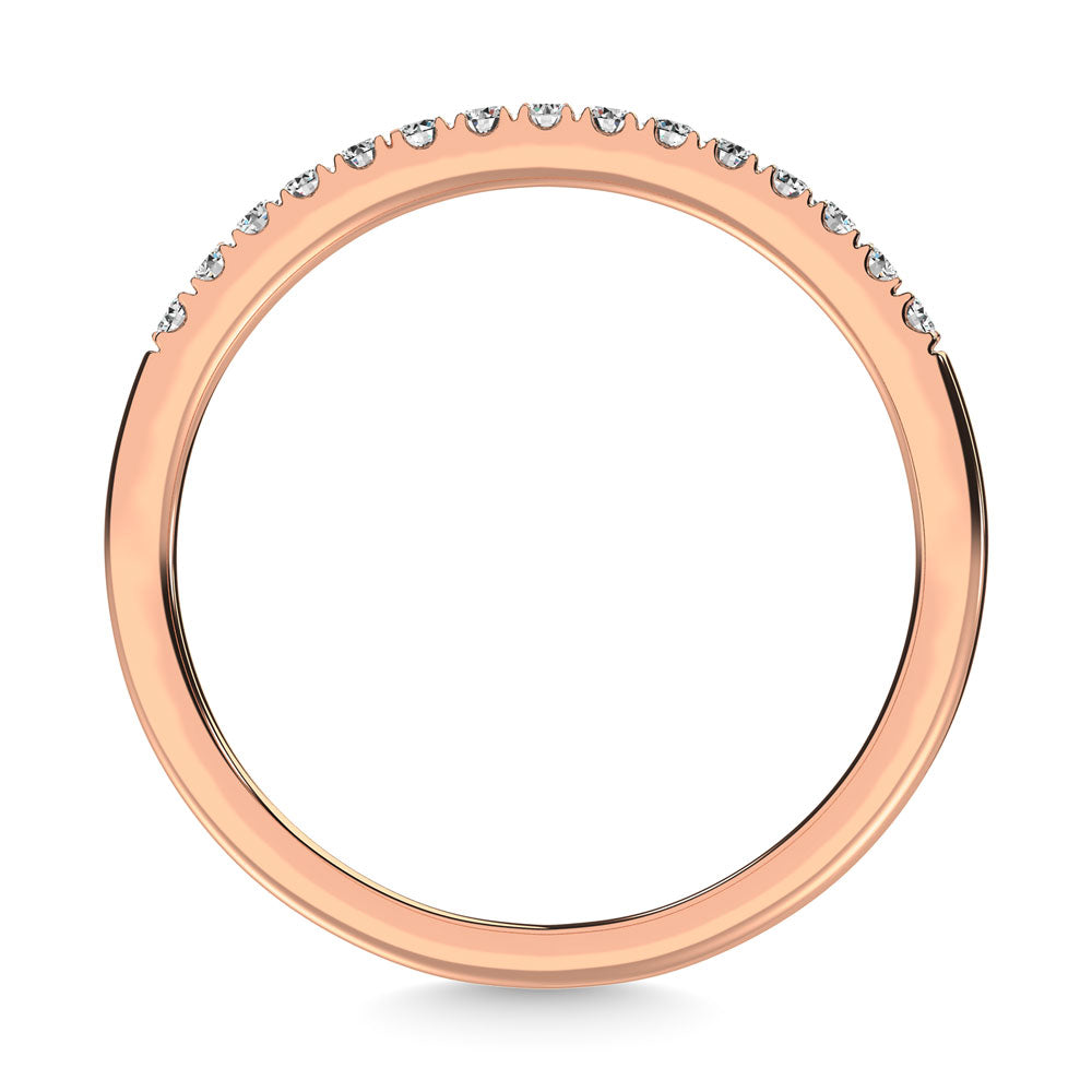14K Rose Gold Diamond 1/8 Ct.Tw. Machine Band