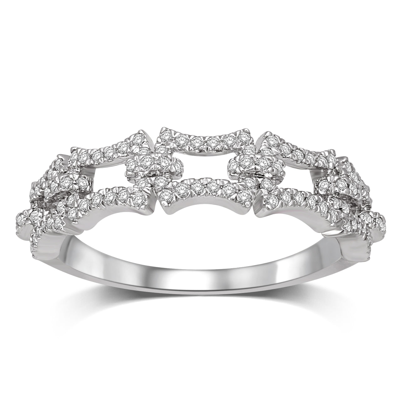 14K White Gold 1/4 Ct.Tw.Diamond Fashion Ring