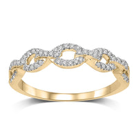 Thumbnail for 14K Yellow Gold 1/6 Ct.Tw.Diamond Stackable Band