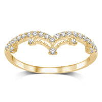 Thumbnail for 14K Yellow Gold 1/5 Ct.Tw.Diamond Stackable Band