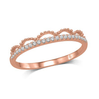 Thumbnail for 14K Rose Gold 1/10 Ct.Tw.Diamond Stackable Band