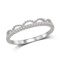 Thumbnail for 14K White Gold 1/10 Ct.Tw.Diamond Stackable Band