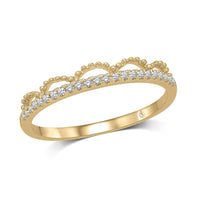 Thumbnail for 14K Yellow Gold 1/10 Ct.Tw.Diamond Stackable Band
