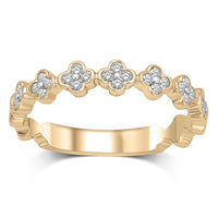 Thumbnail for 14K Yellow Gold 1/4 Ct.Tw.Diamond Stackable Band