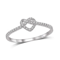 Thumbnail for 10K White Gold 1/6 Ctw Diamond Heart Ring