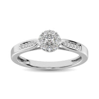 Thumbnail for 10K White Gold 1/4 Ctw Diamond Promise Ring