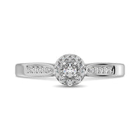 Thumbnail for 10K White Gold 1/4 Ctw Diamond Promise Ring