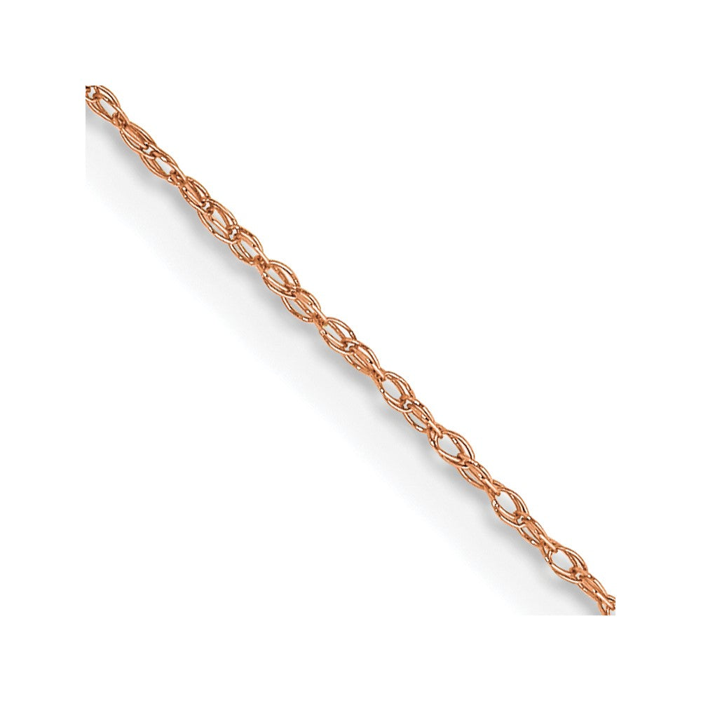 14k  Rose Gold .5 mm Carded Cable Rope Chain