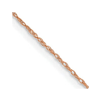 Thumbnail for 14k  Rose Gold .5 mm Carded Cable Rope Chain