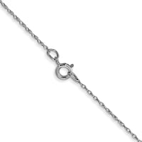 Thumbnail for 14k White Gold .5 mm (CARDED) Cable Rope Chain