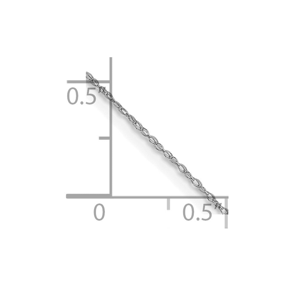 14k White Gold .5 mm (CARDED) Cable Rope Chain