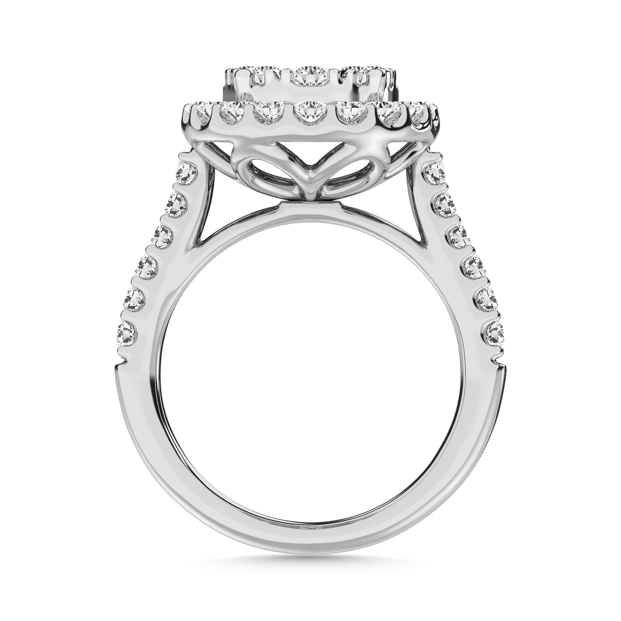 14K White Gold 2 Ctw Diamond Fashion Ring