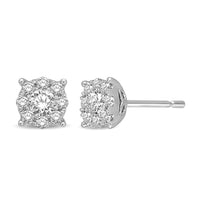 Thumbnail for 14K White Gold 1 Ctw Diamond Drop Earrings