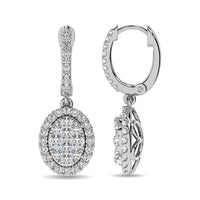 Thumbnail for 14K White Gold 2 Ctw Diamond Drop Earrings