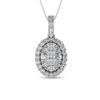 Thumbnail for 14K White Gold 5/8 Ctw Diamond Fashion Pendant