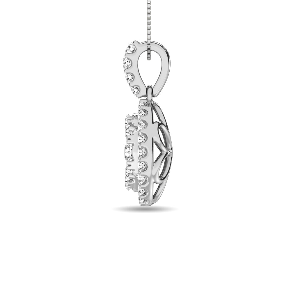 14K White Gold 1 5/8 Ctw Diamond Fashion Pendant