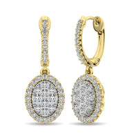 Thumbnail for 14K Yellow Gold 2 Ctw Diamond Drop Earrings