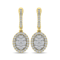 Thumbnail for 14K Yellow Gold 2 Ctw Diamond Drop Earrings
