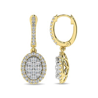 Thumbnail for 14K Yellow Gold 2 Ctw Diamond Drop Earrings