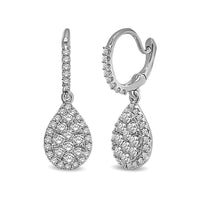 Thumbnail for 14K White Gold 2 Ctw Diamond Drop Earrings