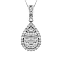 Thumbnail for 14K White Gold 5/8 Ctw Diamond Fashion Pendant