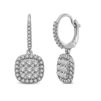 Thumbnail for 14K White Gold 2 Ctw Diamond Drop Earrings