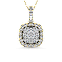 Thumbnail for 14K White Gold 3/4 Ctw Invisible Diamond Fashion Pendant
