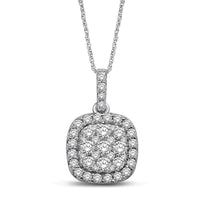 Thumbnail for 14K White Gold 1 Ctw Invisible Diamond Fashion Pendant