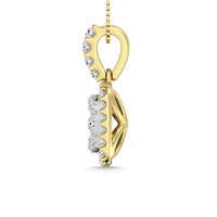 Thumbnail for 14K White Gold 1 1/4 Ctw Invisible Diamond Fashion Pendant
