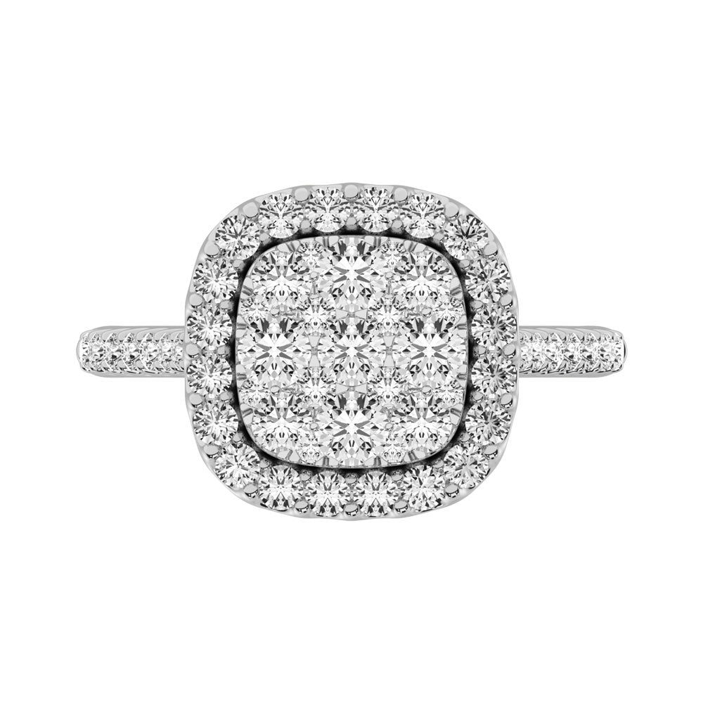 14K White Gold 9/1 Ctw Diamond Fashion Ring
