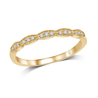Thumbnail for 14K Yellow Gold 1/10 Ct.Tw. Diamond Stackable Band