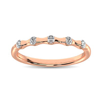 Thumbnail for 14K Rose Gold 1/8 Ct.Tw. Diamond Stackable Band