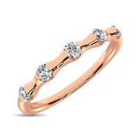 Thumbnail for 14K Rose Gold 1/8 Ct.Tw. Diamond Stackable Band