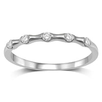 Thumbnail for 14K White Gold 1/8 Ct.Tw. Diamond Stackable Band
