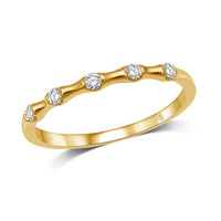 Thumbnail for 14K Yellow Gold 1/8 Ct.Tw. Diamond Stackable Band