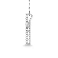 Thumbnail for 10K White Gold 1/10 Ct.Tw.Diamond Cross Pendant
