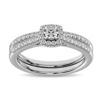 Thumbnail for 10K White Gold 2/5 Ctw Diamond Bridal Ring