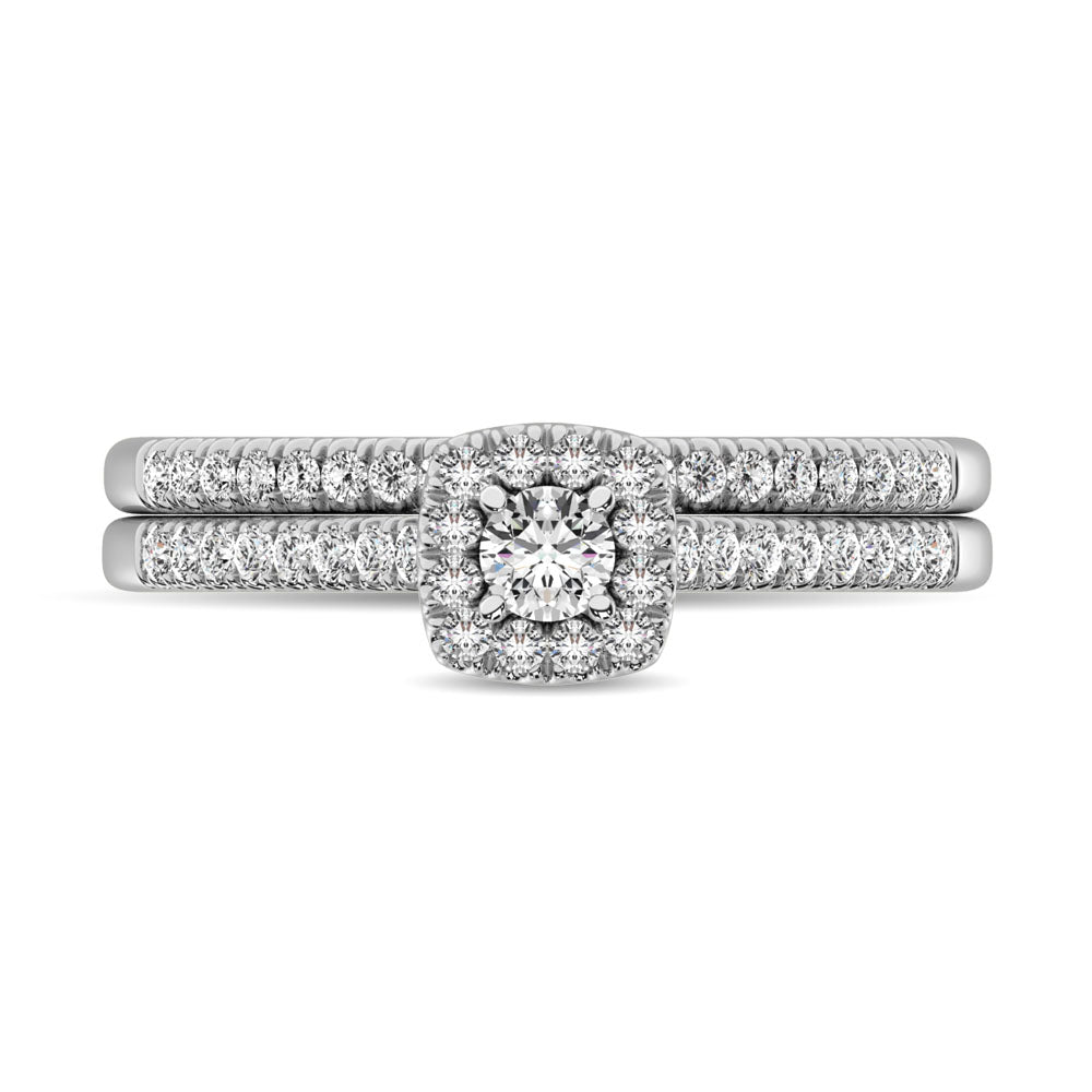14K White Gold 2/5 Ctw Diamond Engagement Ring