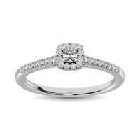 Thumbnail for 14K White Gold 1/4 Ctw Diamond Engagement Ring