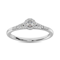 Thumbnail for 10K White Gold 1/4 Ctw Diamond Engagement Ring