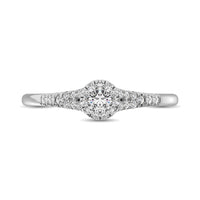 Thumbnail for 10K White Gold 1/4 Ctw Diamond Engagement Ring