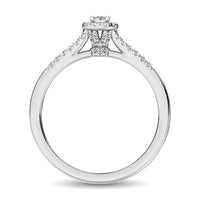 Thumbnail for 10K White Gold 1/4 Ctw Diamond Engagement Ring