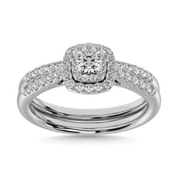 Thumbnail for 10K White Gold 2/5 Ctw Diamond Bridal Ring