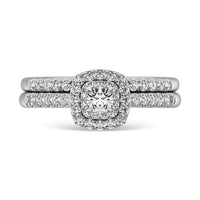 Thumbnail for 10K White Gold 2/5 Ctw Diamond Bridal Ring