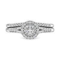 Thumbnail for 10K White Gold 2/5 Ctw Diamond Bridal Ring