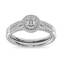 Thumbnail for 10K White Gold 2/5 Ctw Diamond Bridal Ring