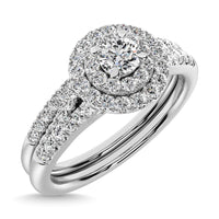 Thumbnail for 10K White Gold 2/5 Ctw Diamond Bridal Ring