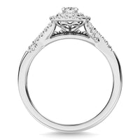 Thumbnail for Diamond 3/8.Ct.Tw. Double Halo Bridal Ring in 10K White Gold